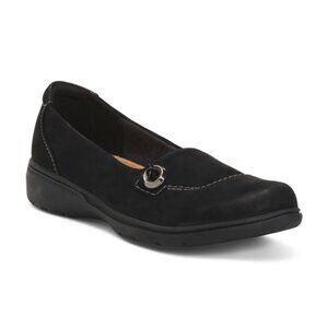 CLARKS Suede Narrow Width Carleigh Lulin Comfort Shoes